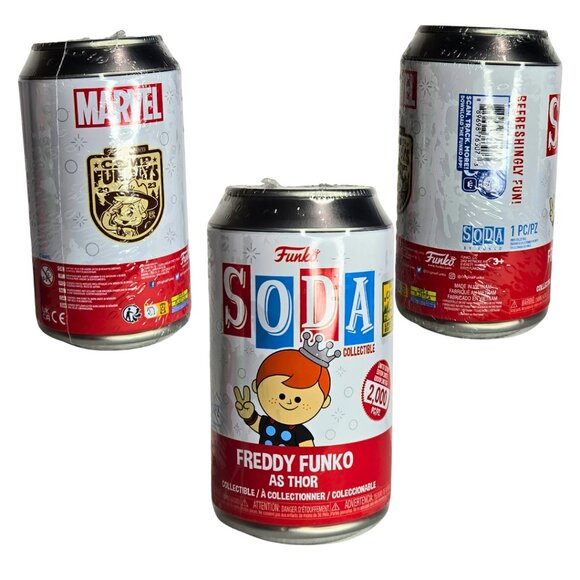 2023 Camp Fundays Soda: Freddy Funko as Thor LE 2000 marvel - Picture 2 of 3